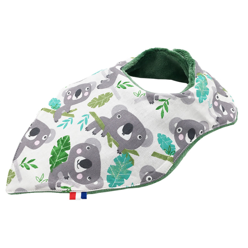 Personalised bandana bib koala. Made in France. Nin-Nin Personalised bandana bib koala. Made in France. Nin-Nin