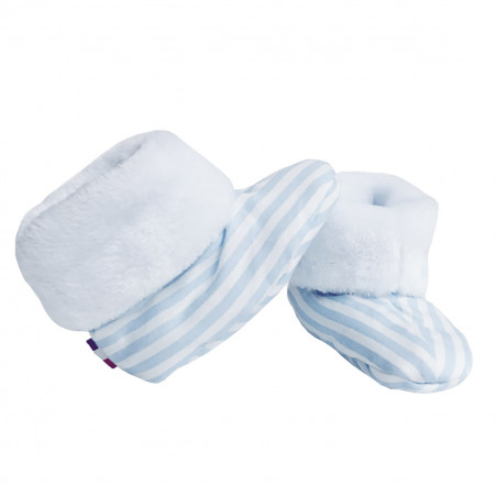 "Le Breton" high booties for babies. Birth gift Made in France. Nin-Nin
