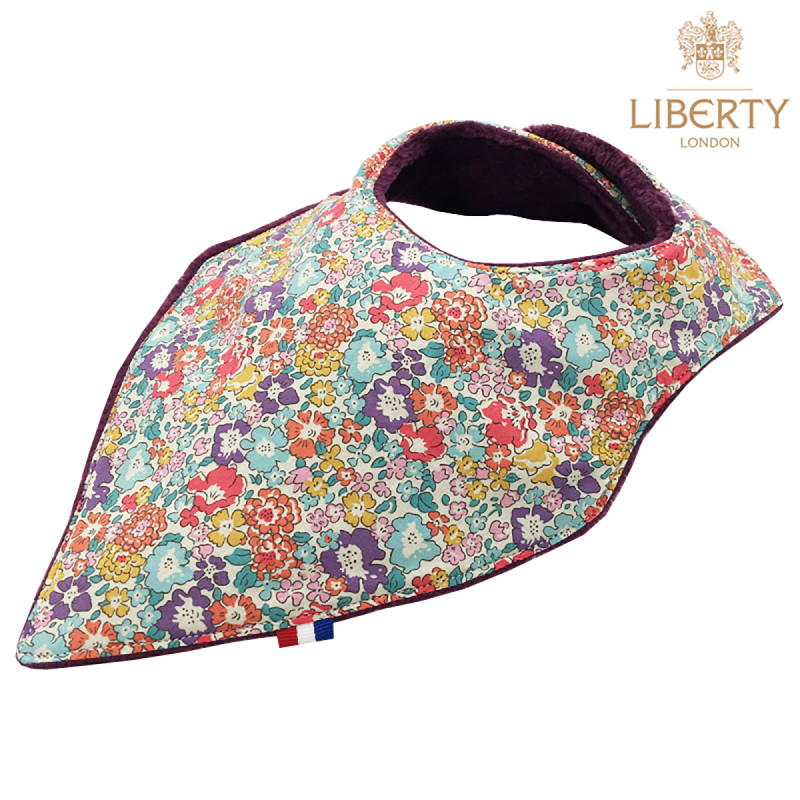 Personalised bandana bib Victoria Liberty of London. Made in France. Nin-Nin Personalised bandana bib Victoria Liberty of London. Made in France. Nin-Nin