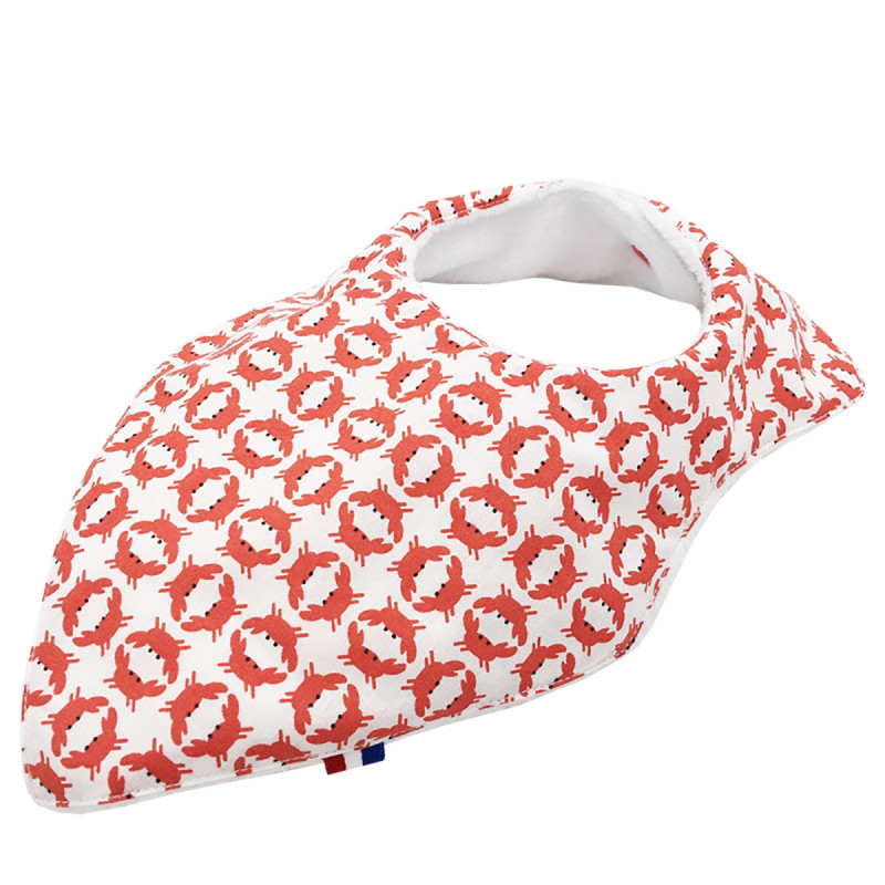 Crabe customizable bandana bib. Made in France. Nin-Nin