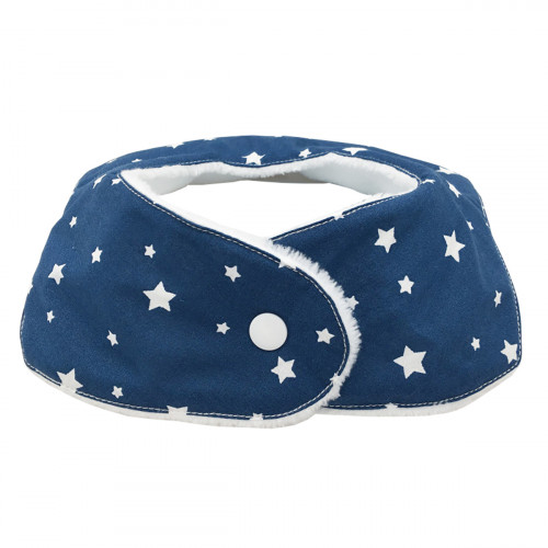 Customizable bandana bib "Le Indigo". Made in France. Nin-Nin