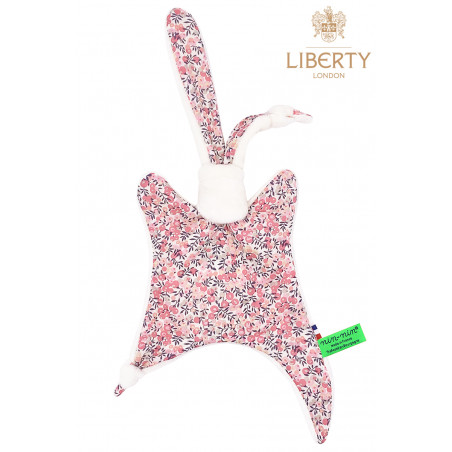 Baby comforter Le Chelsea Liberty of London. Personalized birth gift made in France. Nin-Nin soft toy