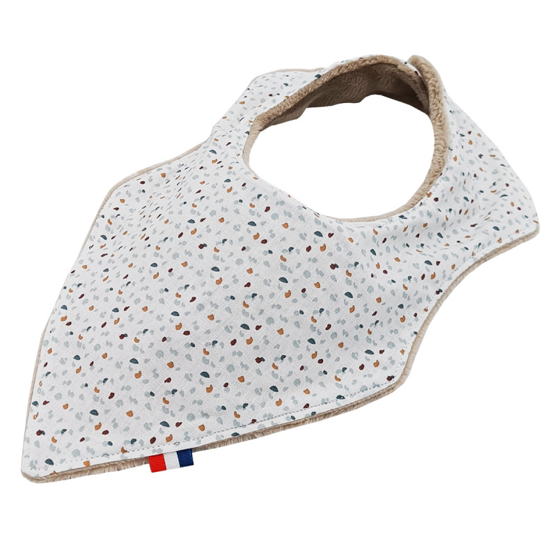 Customizable bandana bib "Le Cyprien". Made in France. Nin-Nin Customizable bandana bib "Le Cyprien". Made in France. Nin-Nin