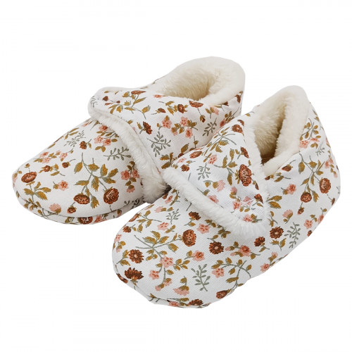 "Le Simone" low slippers. Baby birth gift Made in France. Nin-Nin comforter