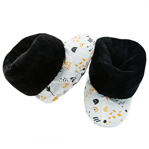 High botton slippers "Le Barnabé" for babies. Birth gift Made in France. Nin-Nin