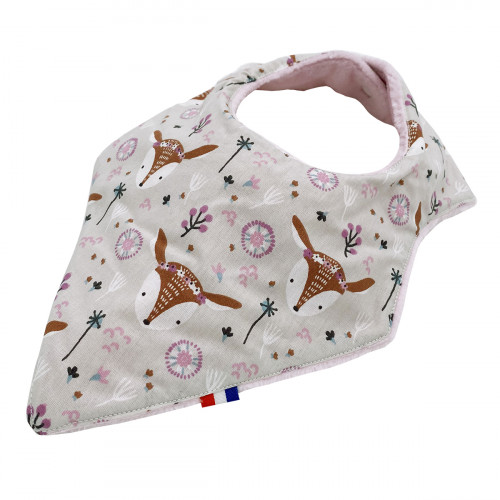 Customizable bandana bib "Le Bohème". Made in France. Nin-Nin