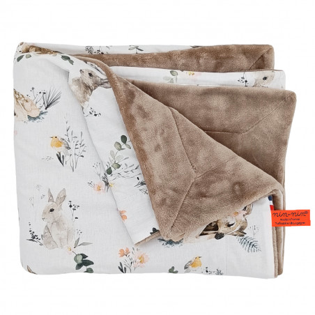 Customizable L'Aquarelle Camel blanket for babies. Cover made in France.