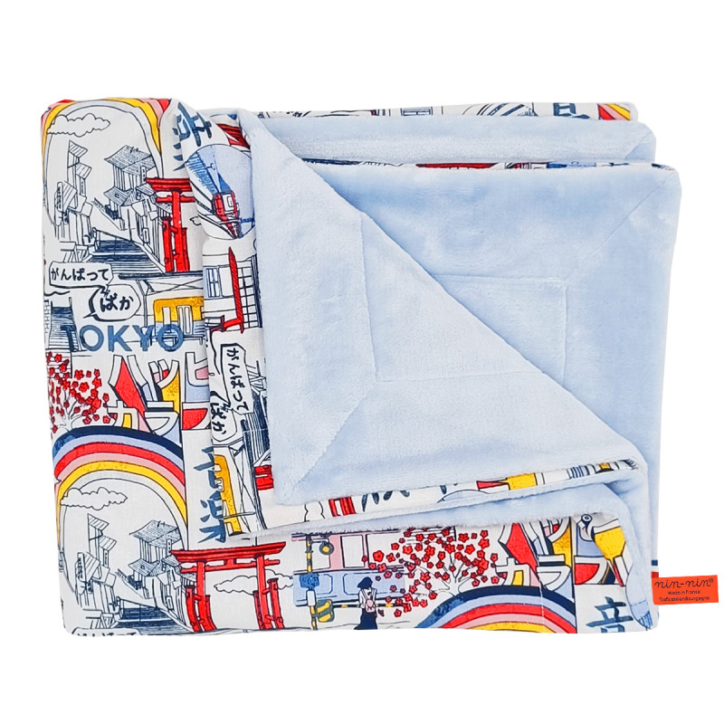 Customizable Le Tokyo blanket for babies. Cover made in France.