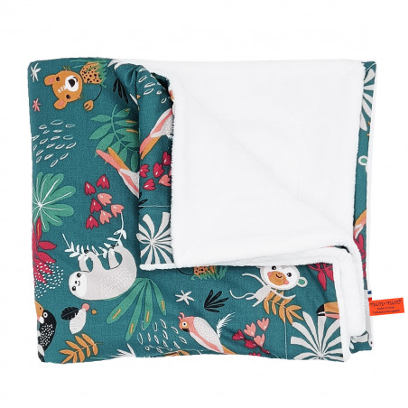 Customizable Le Tropical blanket for babies. Cover made in France.
