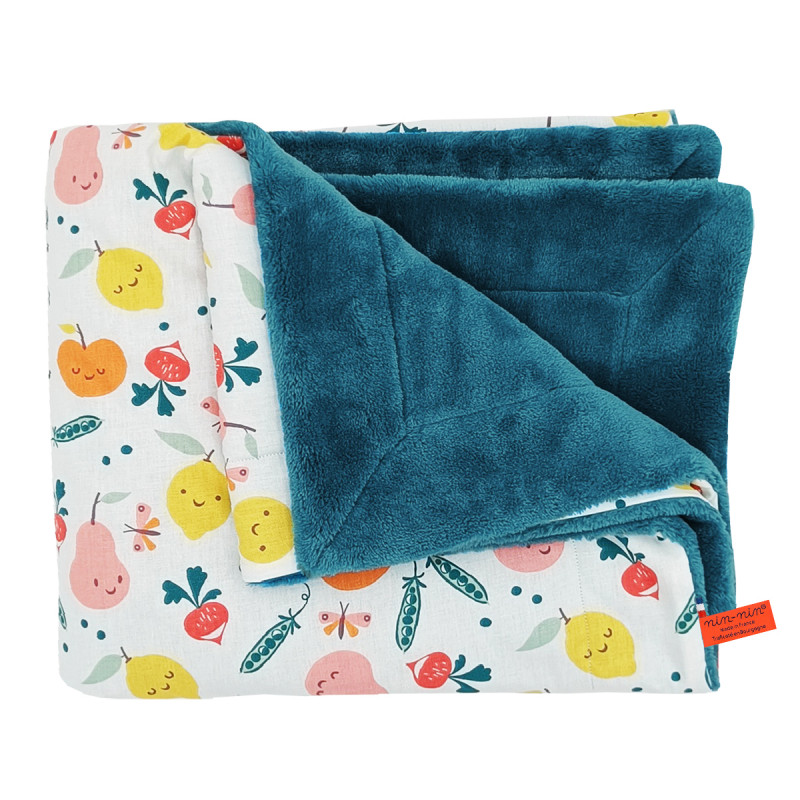 Customizable Le Veggie blanket for babies. Cover made in France.