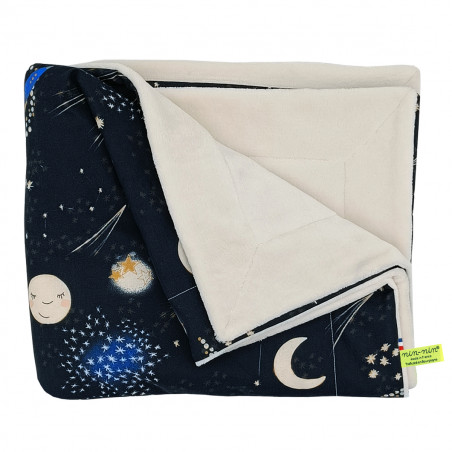 Customizable Le Moon blanket for babies. Cover made in France.
